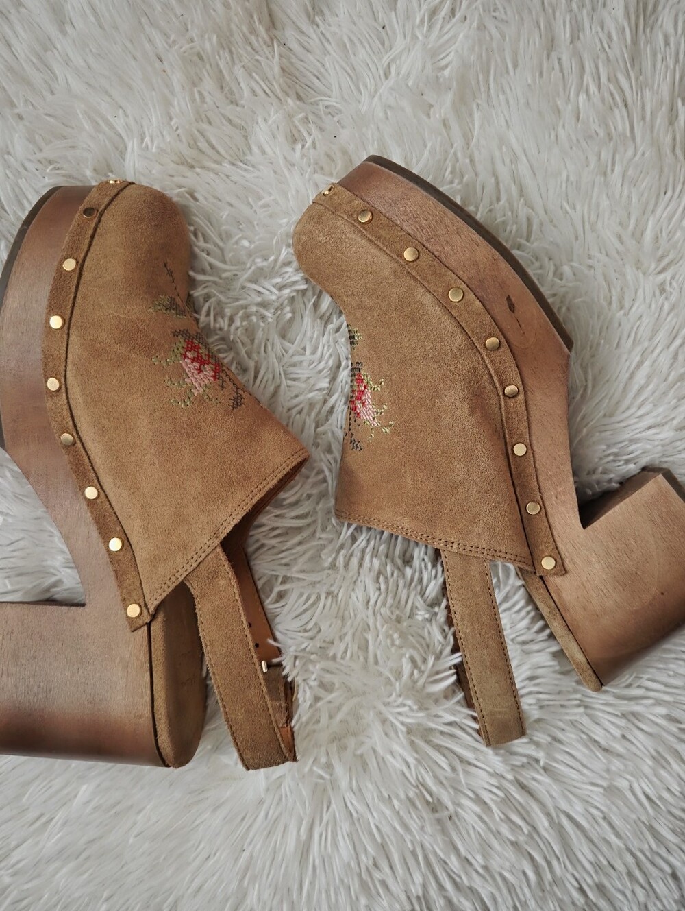 Sezane x Baziszt Doreen Mules in Beige Embroidery size 39 - Picture 8 of 14